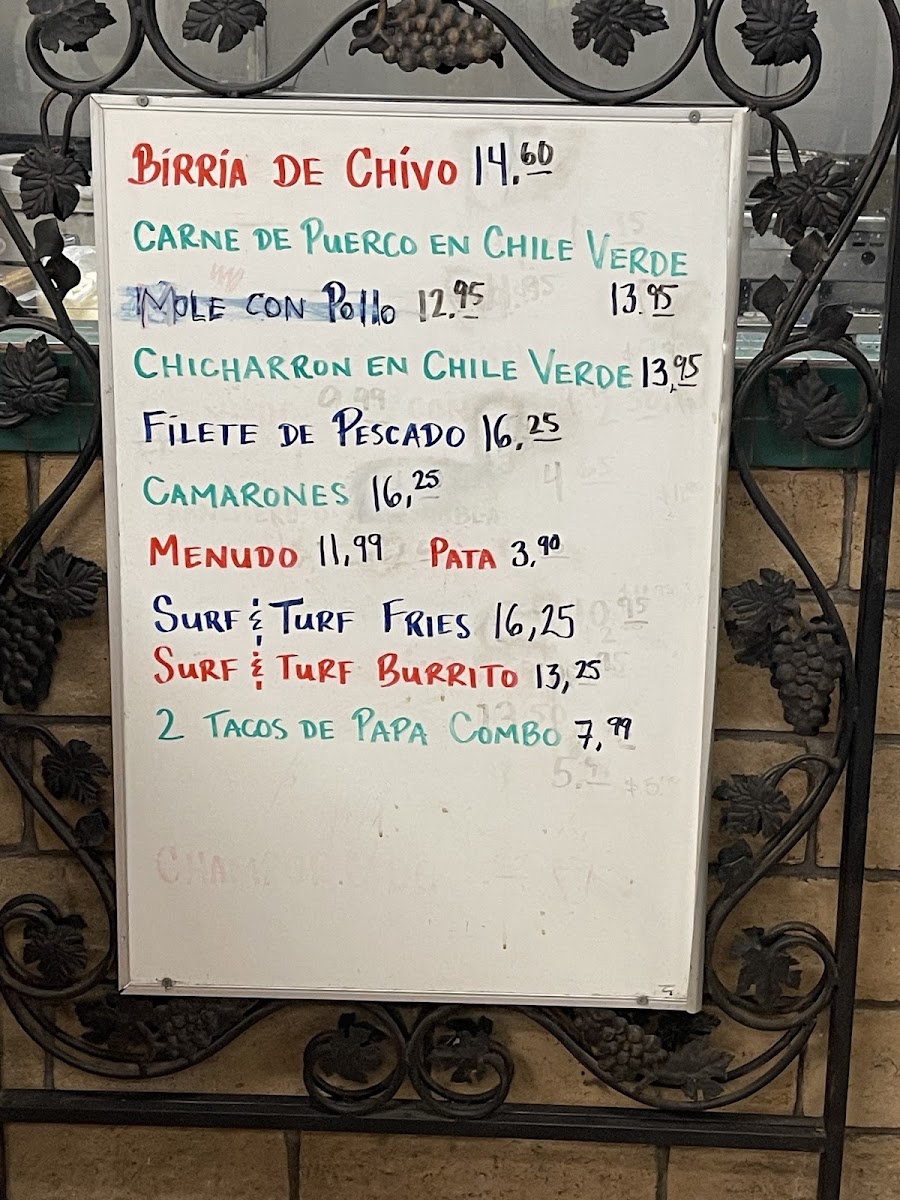Mi Tierra Super Taco Menu - Image 3