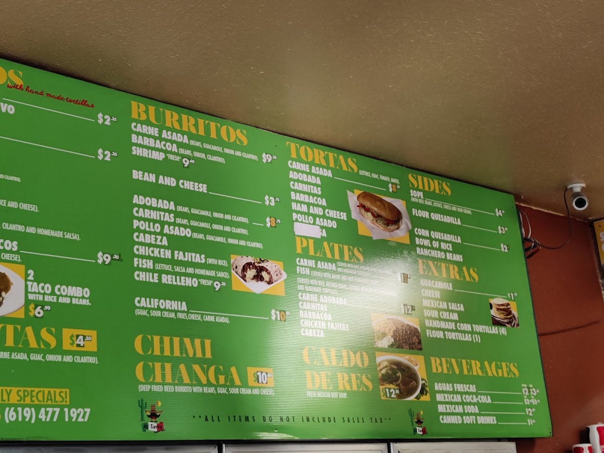 Mi Tierra Super Taco Menu - Image 4